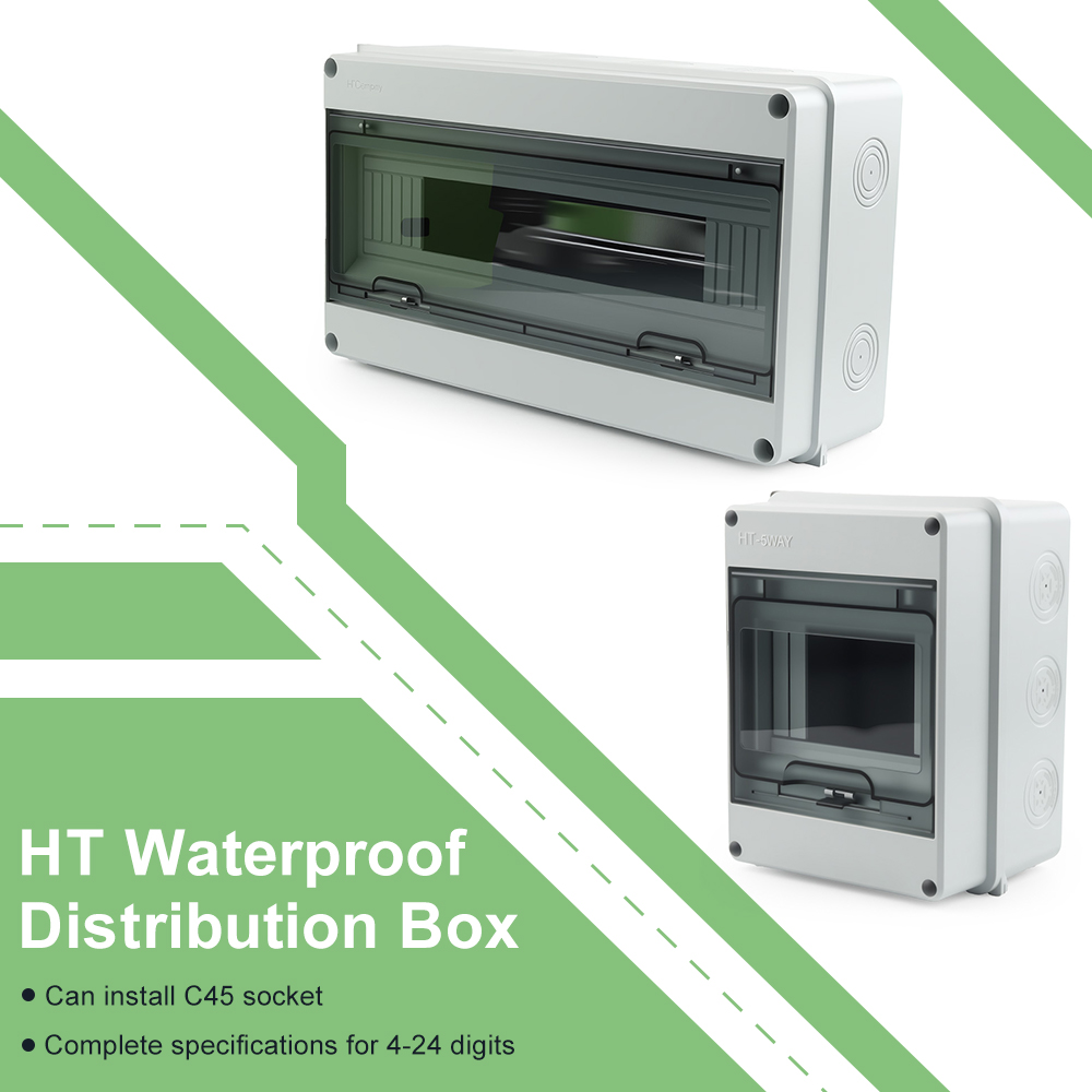 Outdoor Power Box Cover - HT Series Waterproof Distribution Box 5/8/12/15/18/24