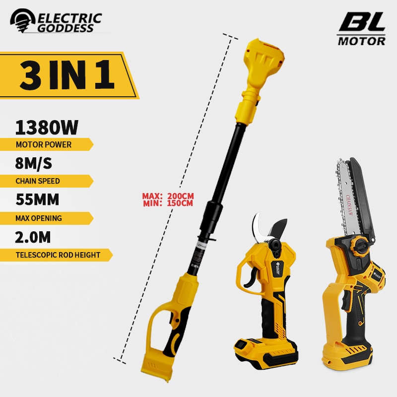 Electric Chainsaw Battery - Brushless 6 Inch Electric Chainsaw Telescoping
