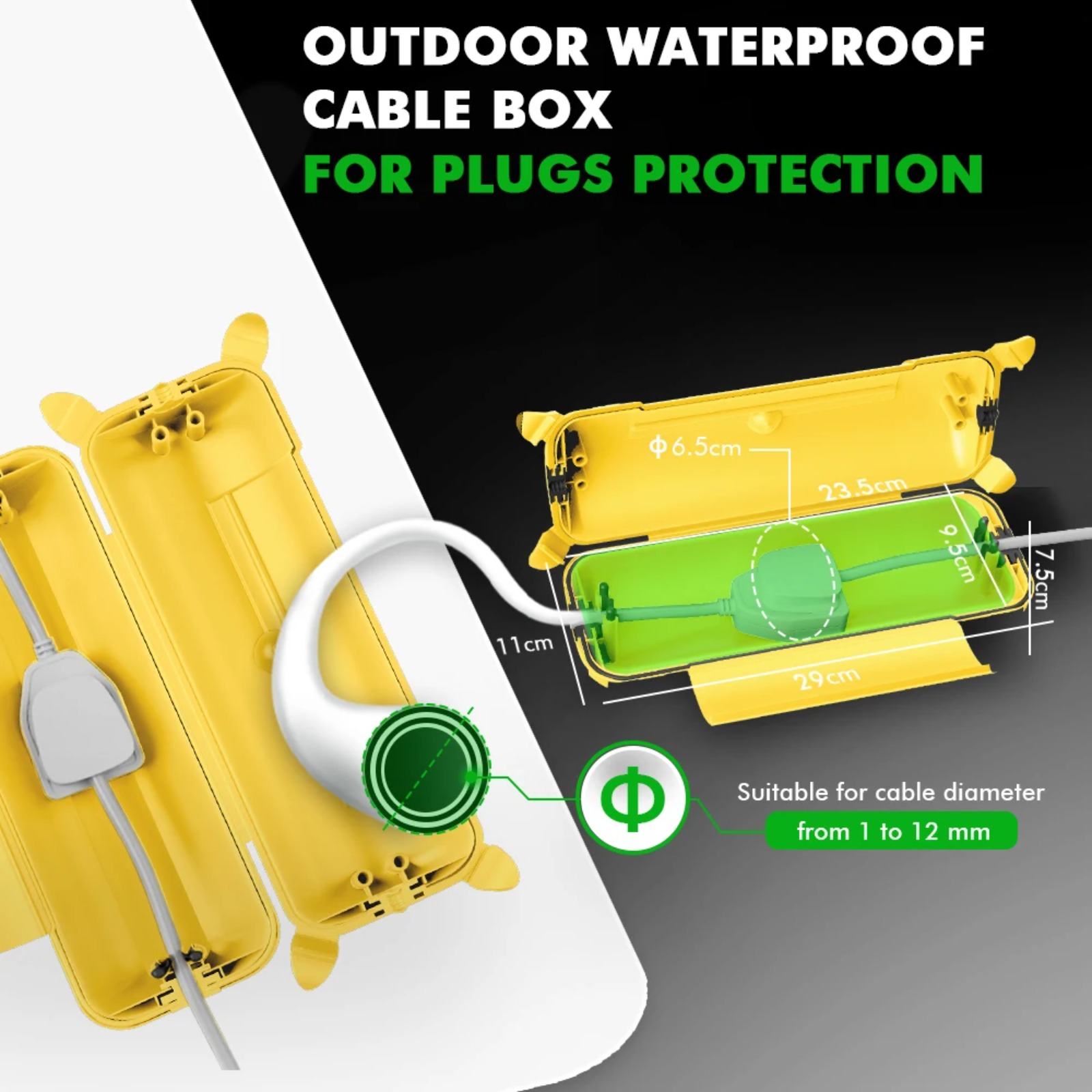 IP44 Outdoor Extension Cord Co - Outdoor Power Box Cover recension och pris