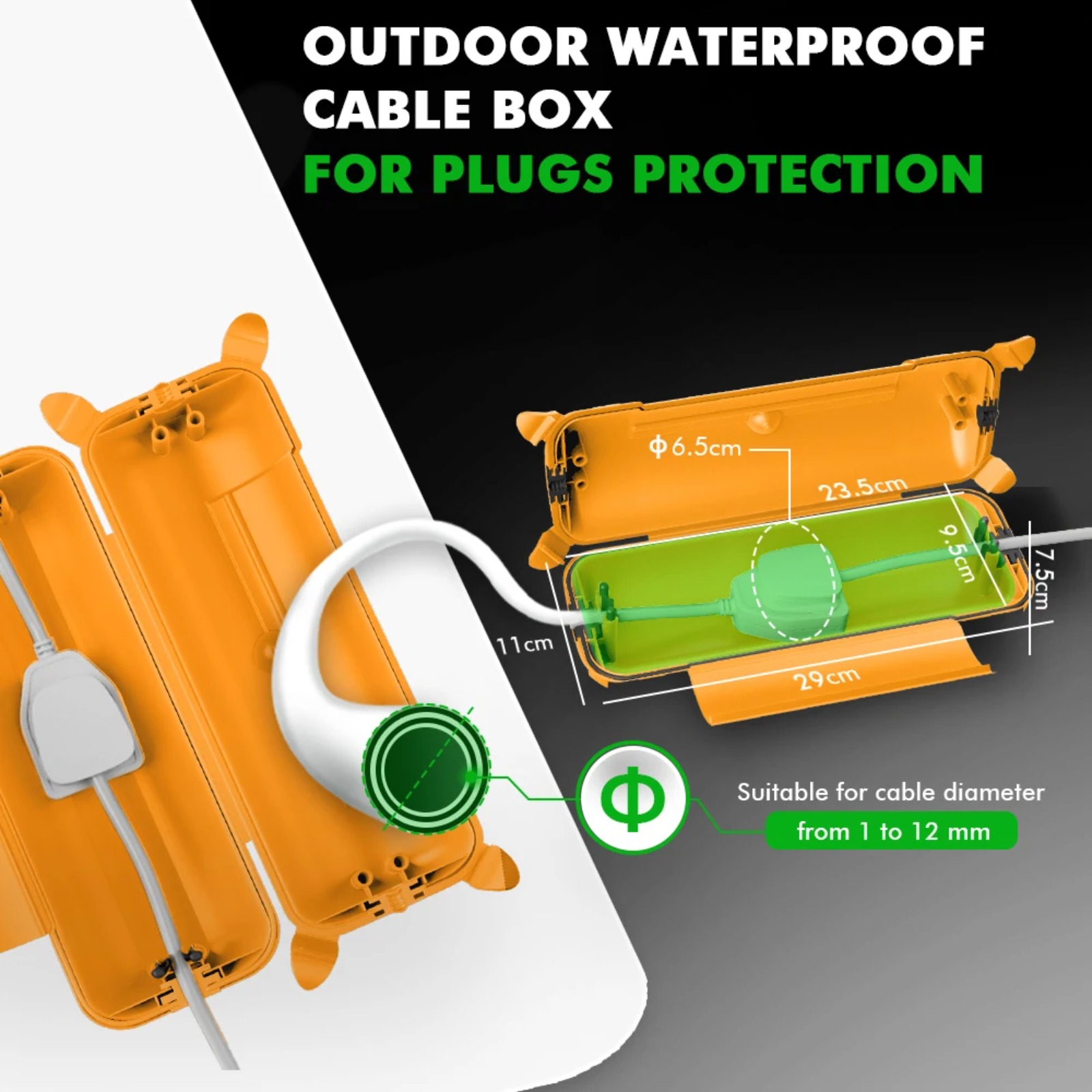 IP44 Outdoor Extension Cord Co - Outdoor Power Box Cover recension och pris