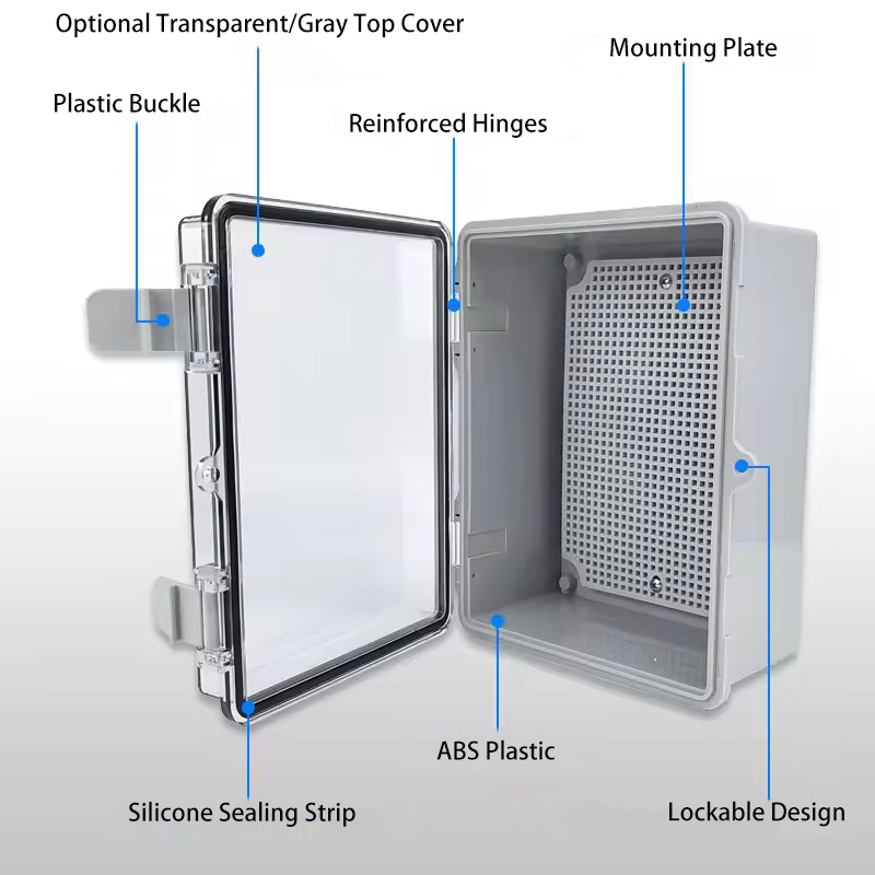 IP66 Waterproof Grey/Transpare - Outdoor Power Box Cover recension och pris