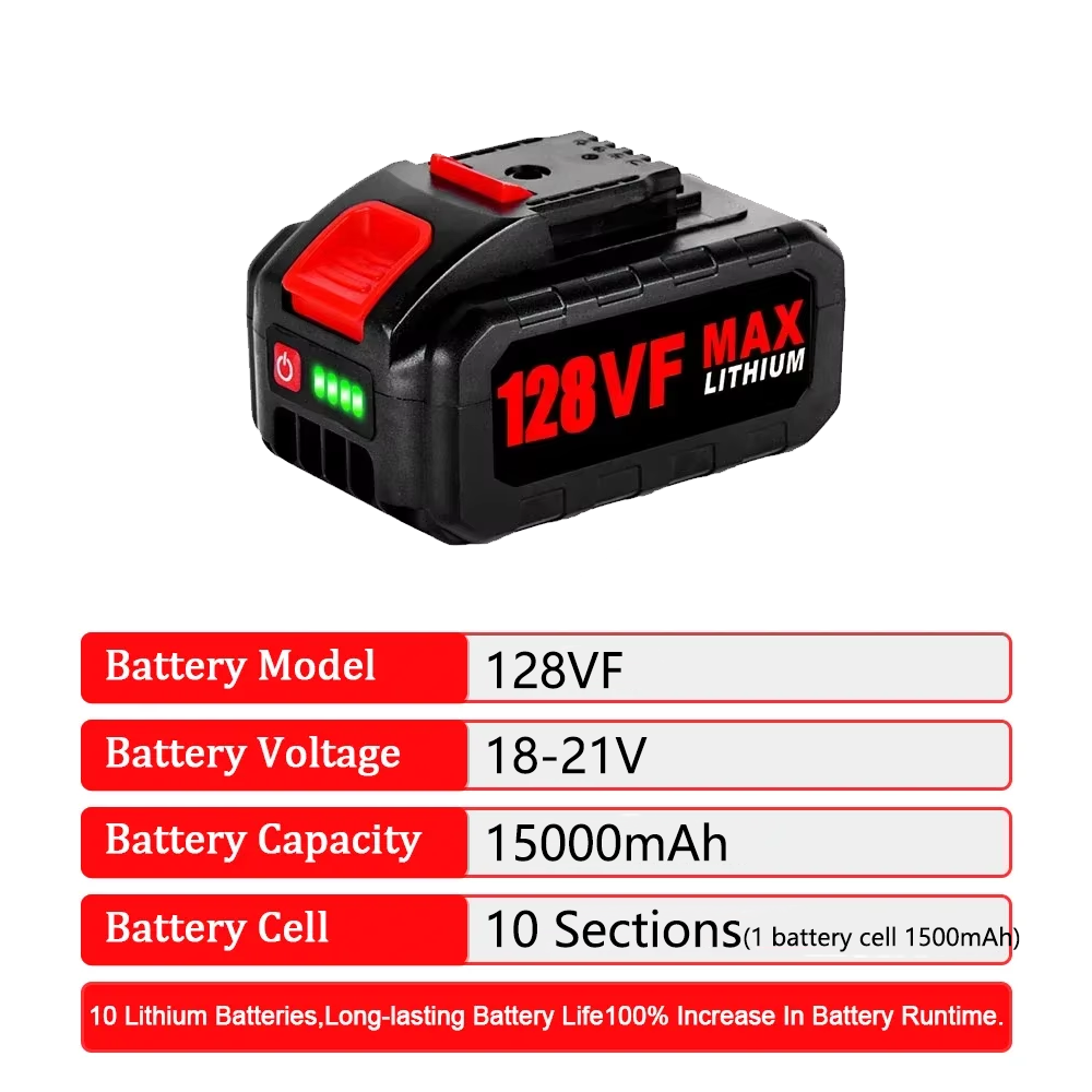 18V 21V 128VF 98VF Rechargeabl - Electric Chainsaw Battery recension och pris