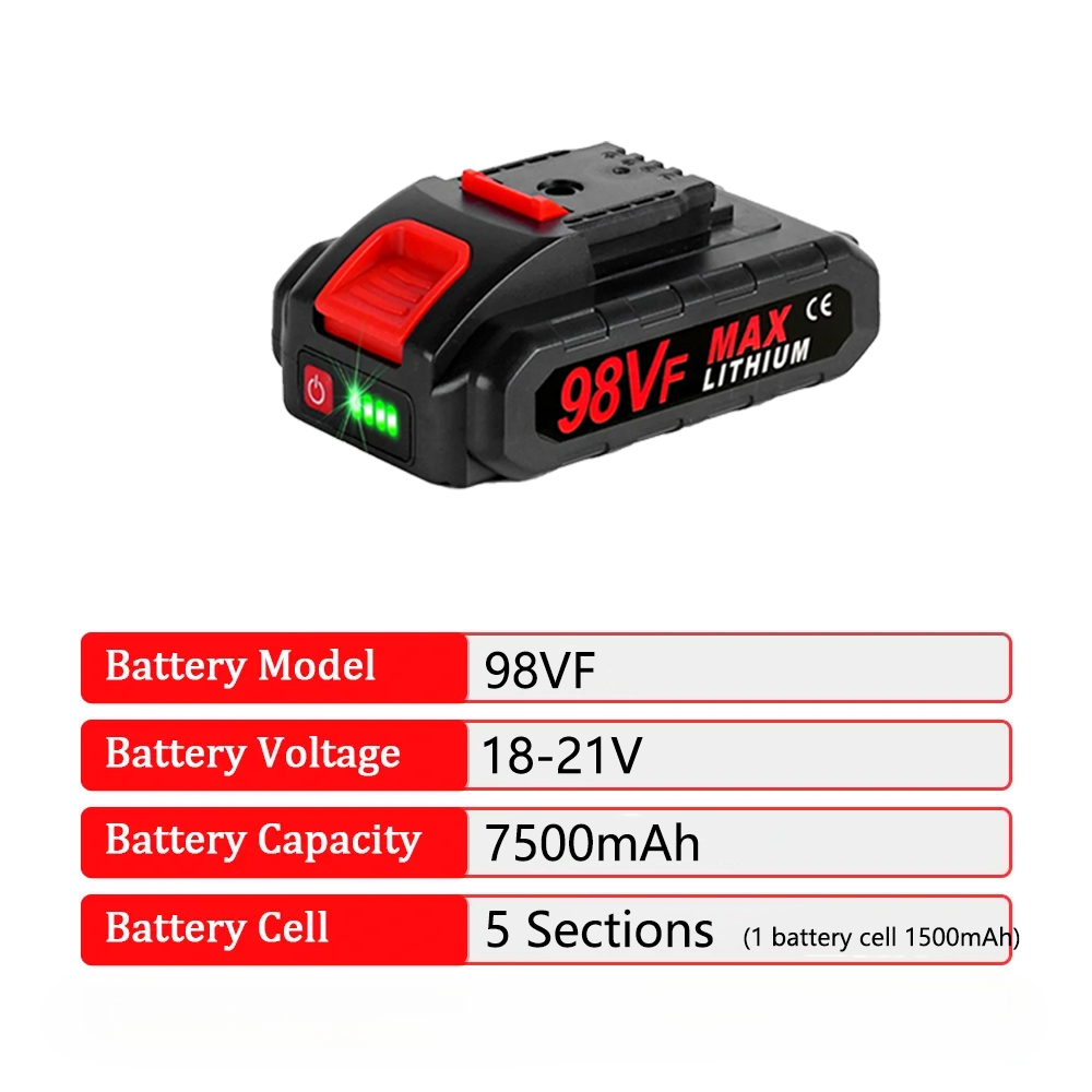 18V 21V 128VF 98VF Rechargeabl - Electric Chainsaw Battery recension och pris